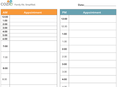 Free Printable Calendar Day Planner Cozi Family Organizer