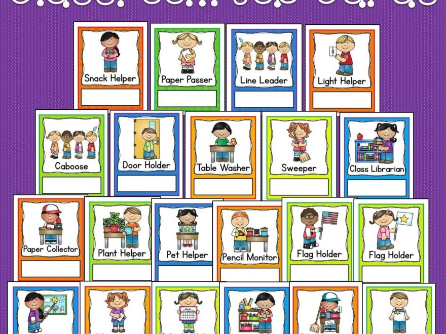 Free Printable Classroom Jobs For Preschool Printable Templates