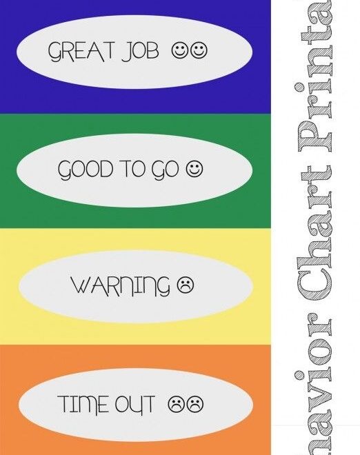 Free Printable Color Behavior Charts
