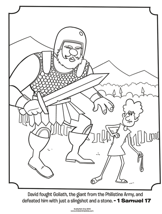 Coloring Pages David And Goliath Printable
