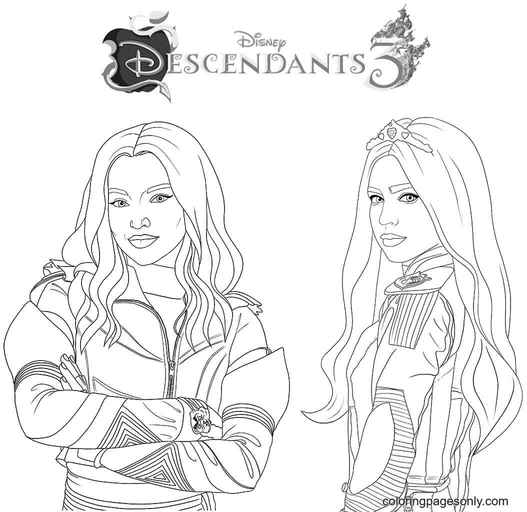 Free Printable Coloring Pages Disney Descendants Printable Templates 