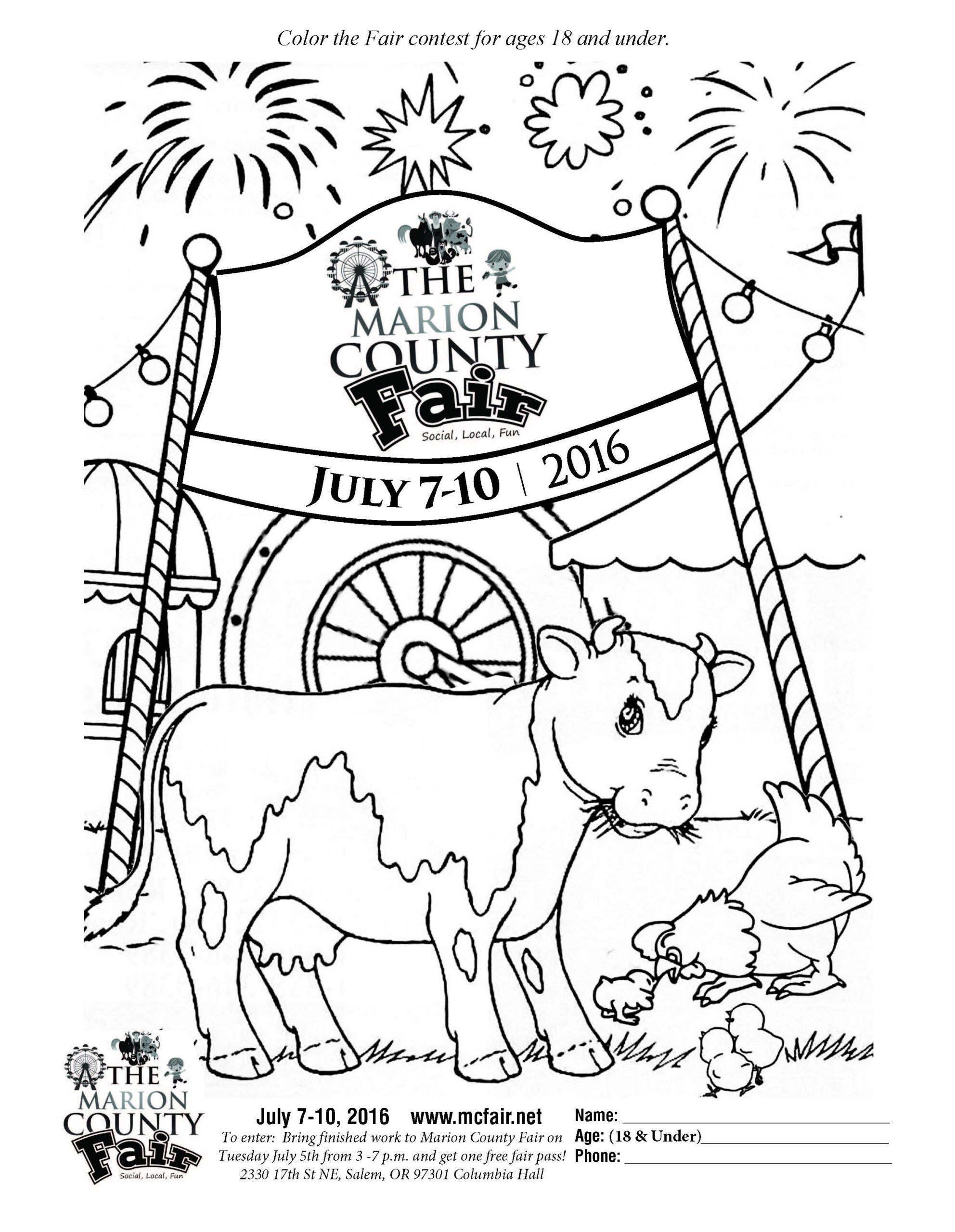 Free Printable County Fair Coloring Pages Printable Templates