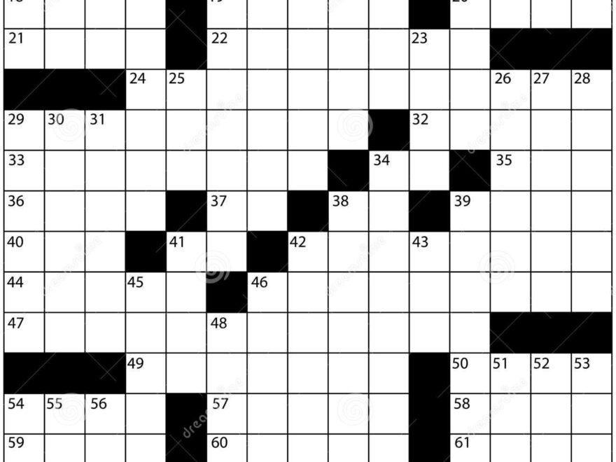 Free Printable Crossword Puzzle Grids Sally Crossword Puzzles