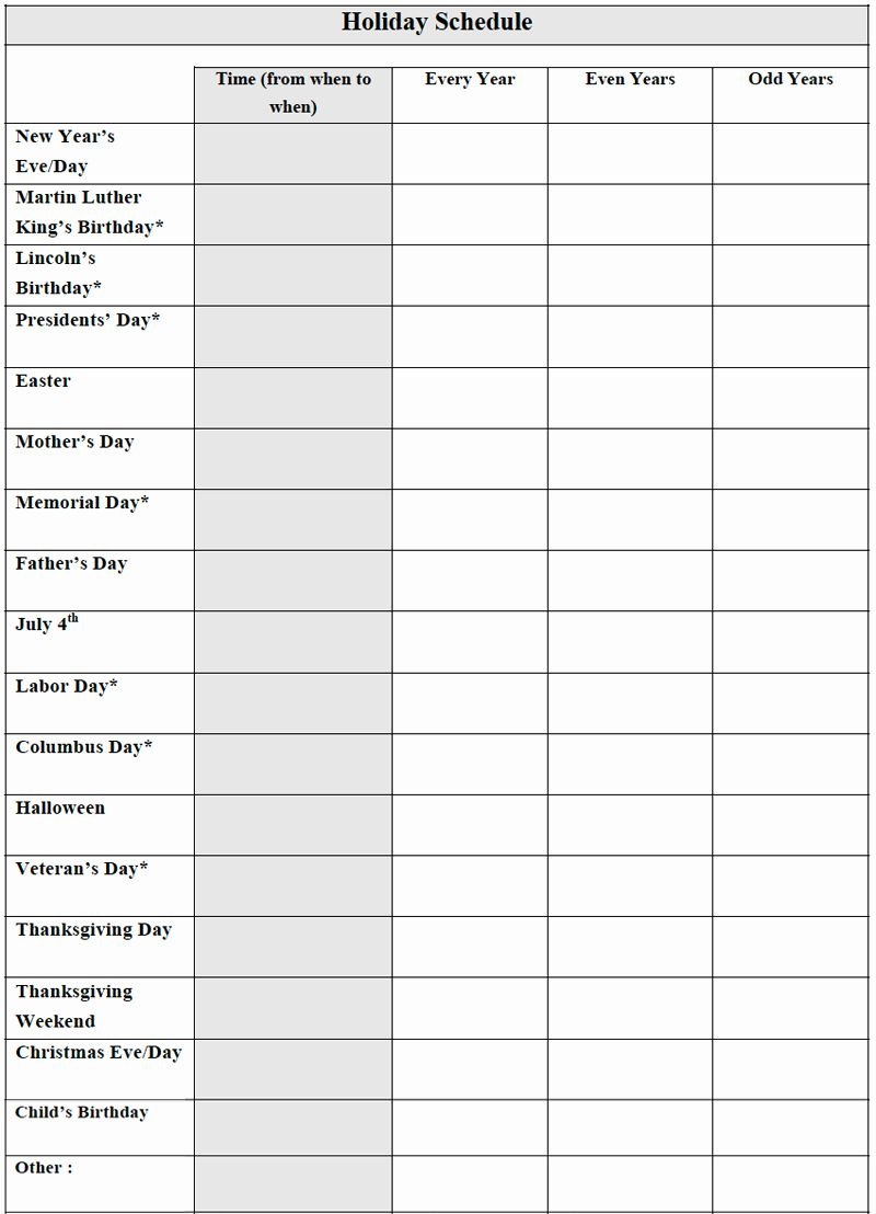 Free Printable Custody Calendar Printable Word Searches