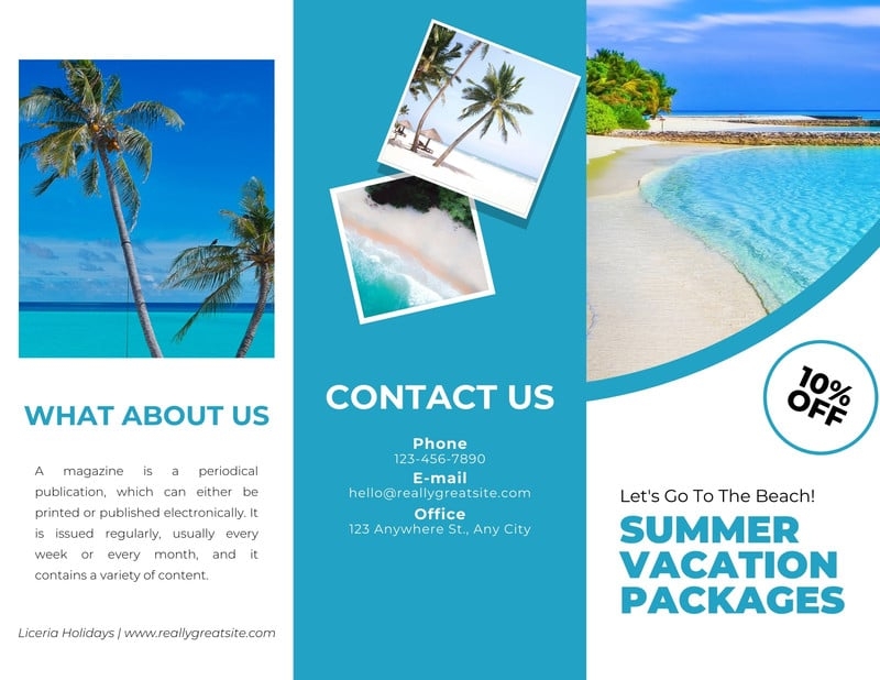 Free Printable Customizable Travel Brochure Templates Canva