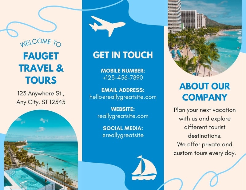 Travel Brochure Template Printable