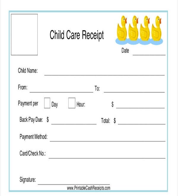 Free Printable Daycare Invoice Template Printable Templates Free Word