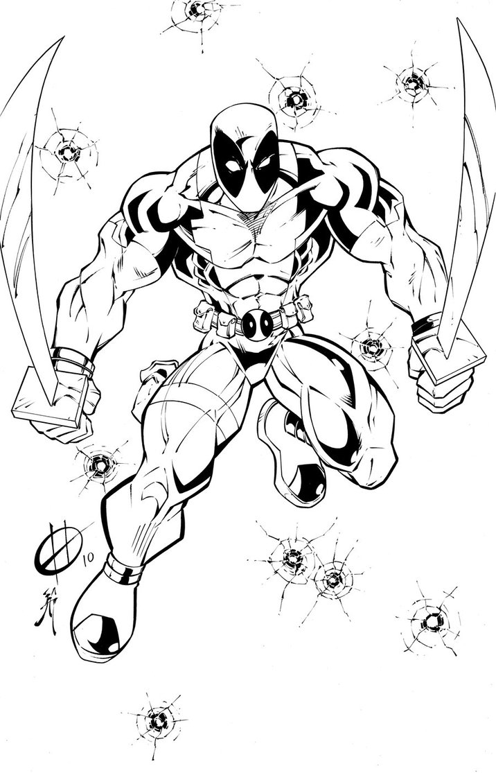 Free Printable Deadpool Coloring Pages