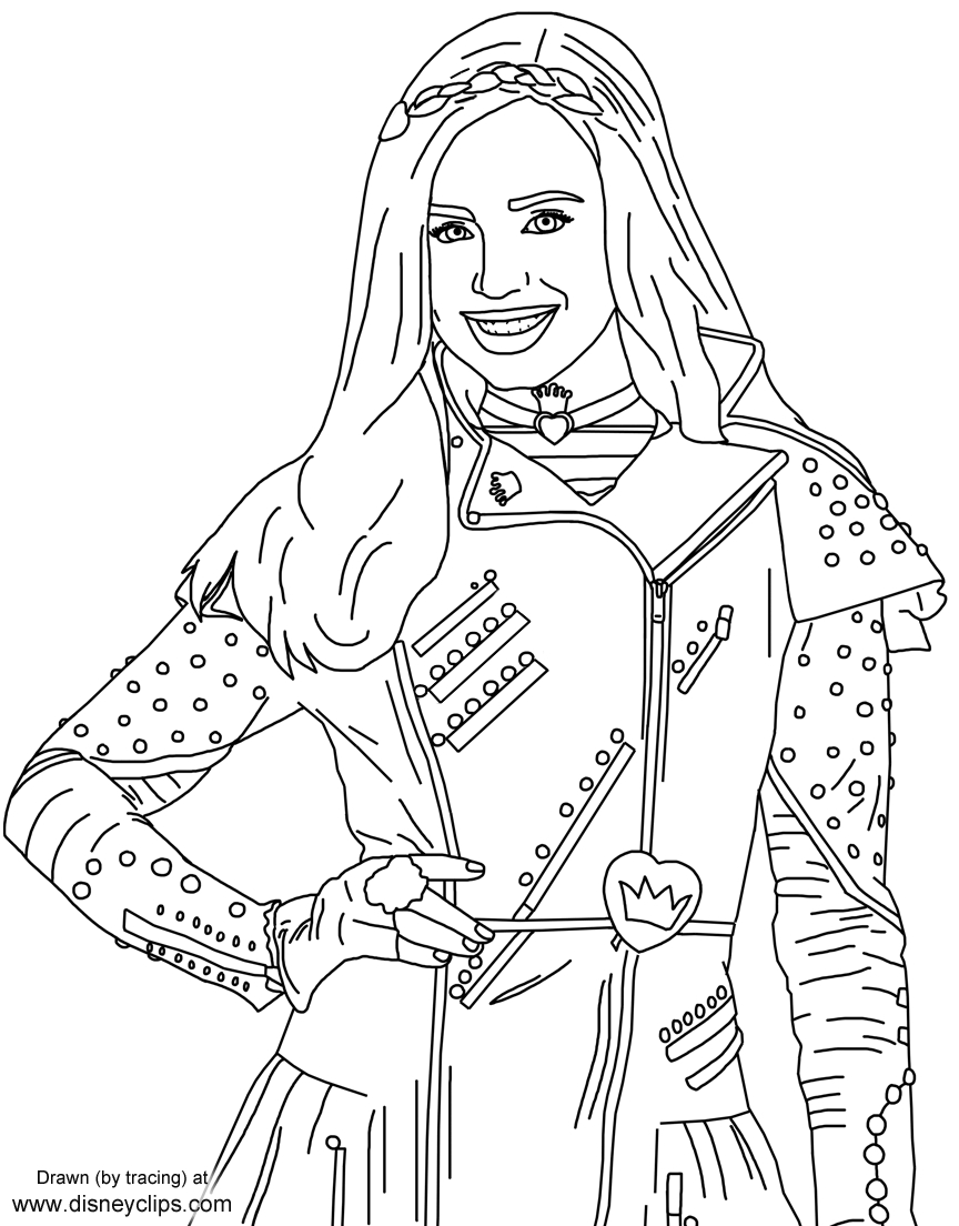Descendants Coloring Pages Printable