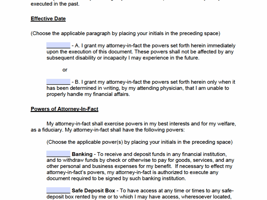Free Printable Durable Power Of Attorney Form Oregon