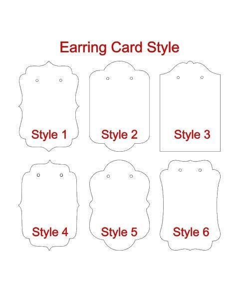 Free Printable Earring Display Cards