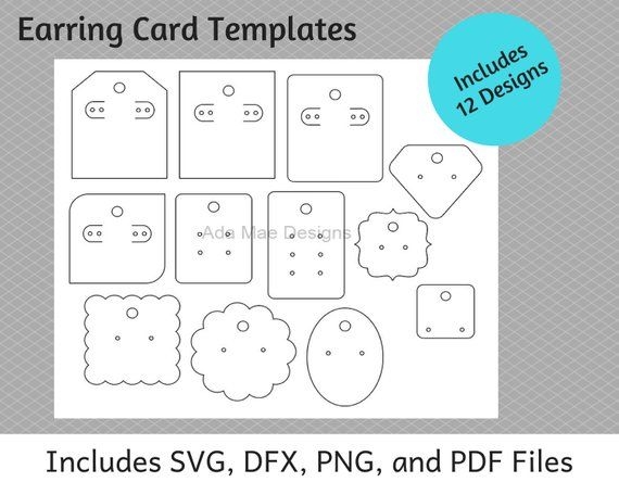 Free Printable Earring Display Cards