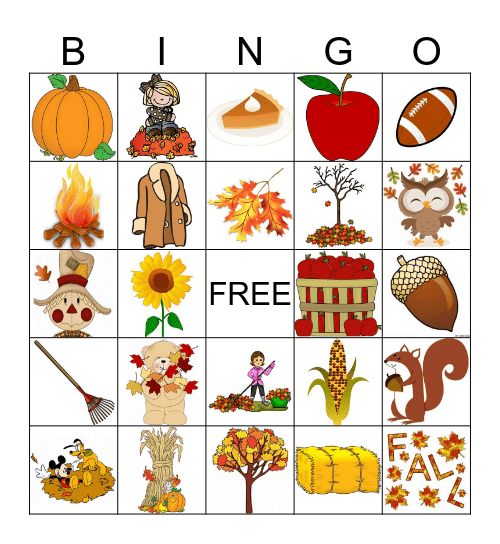 Free Printable Fall Bingo Cards For Large Groups