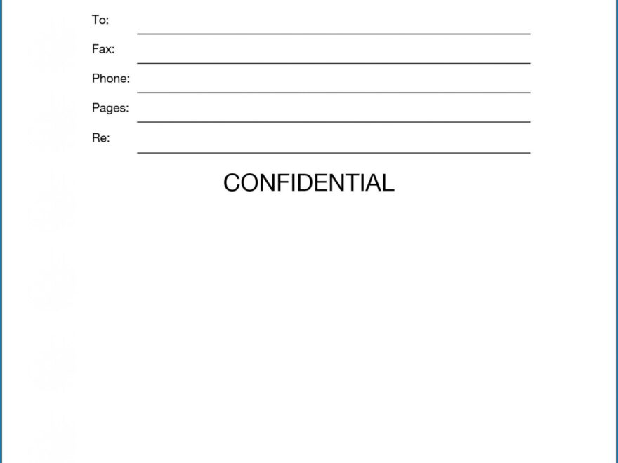Free Printable Fax Cover Sheet Template Word