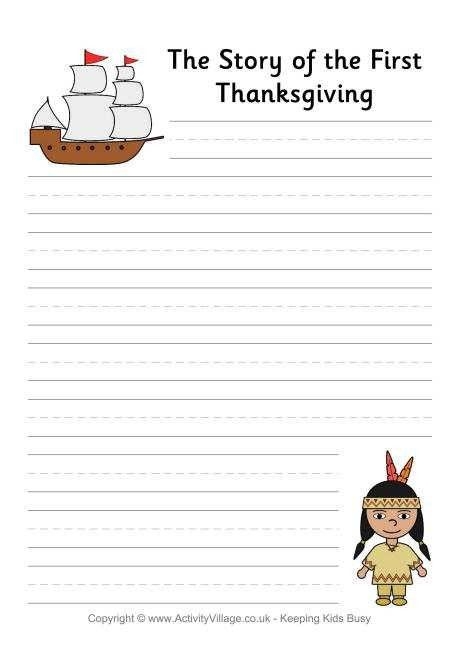 Free Printable First Thanksgiving Worksheets