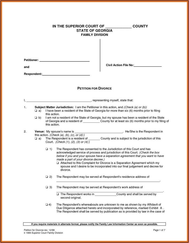Free Printable Oklahoma Divorce Forms