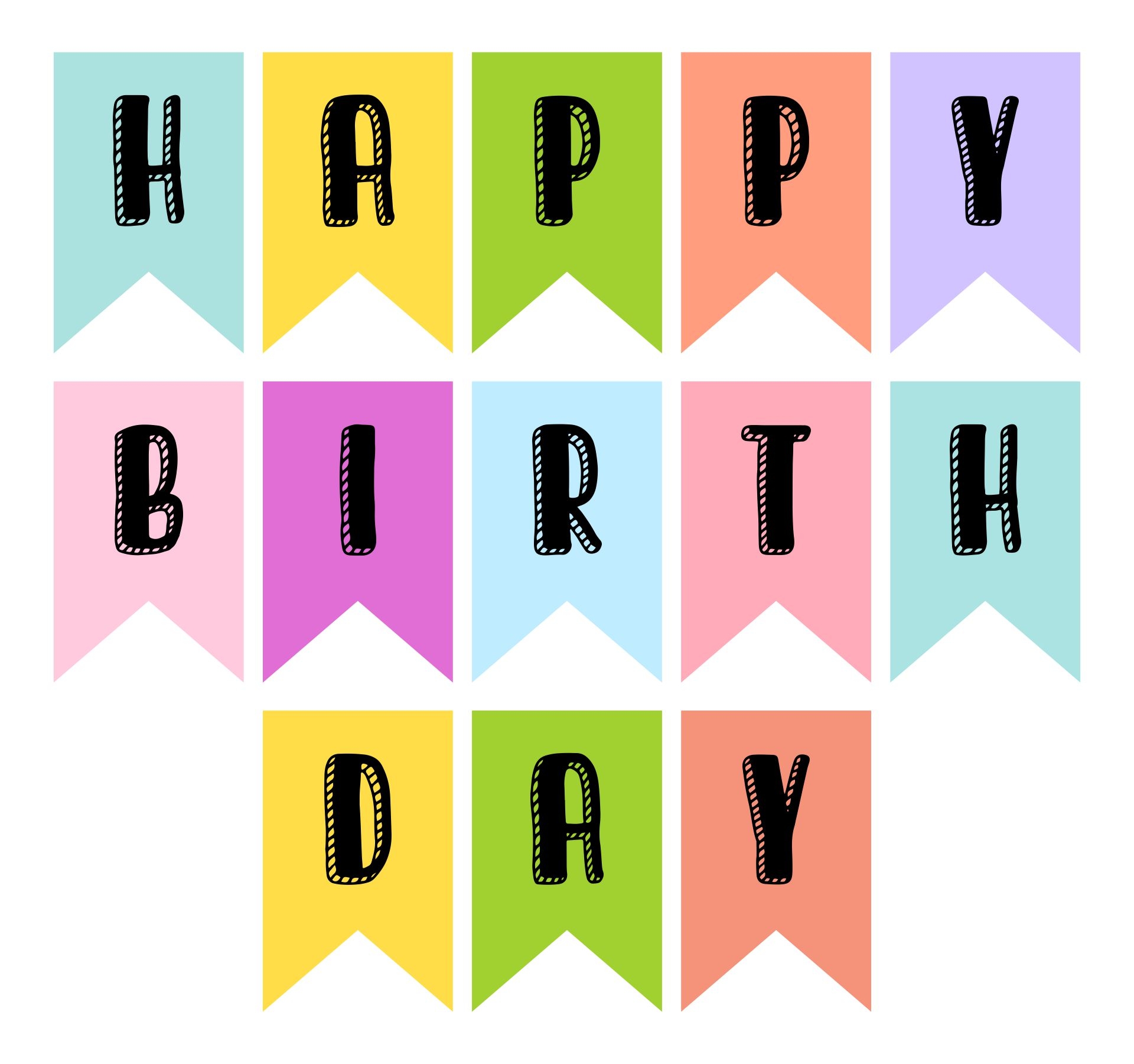 Free Printable Happy Birthday Banner Printable Templa Vrogue Co