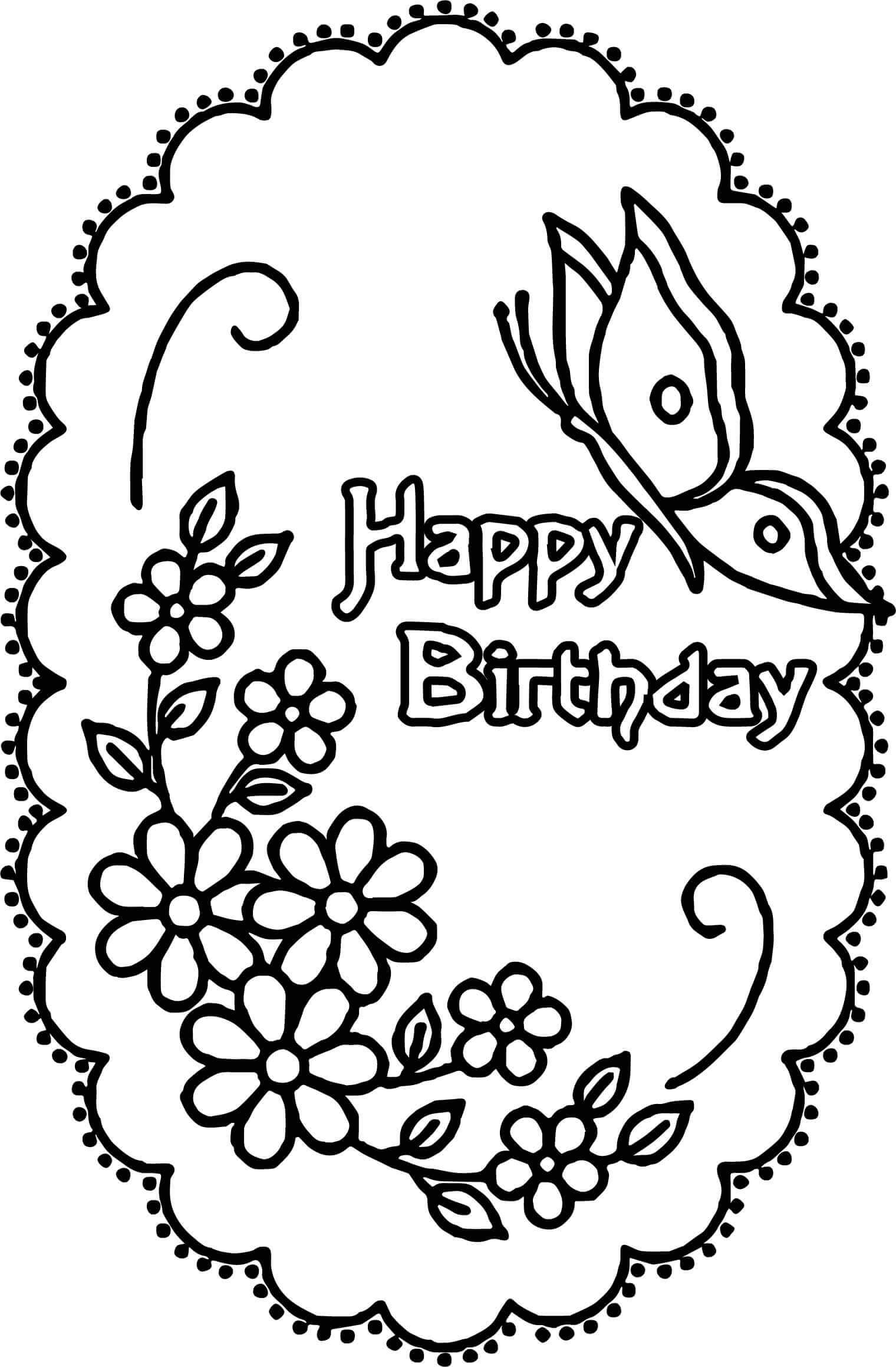 Free Printable Happy Birthday Coloring Pages