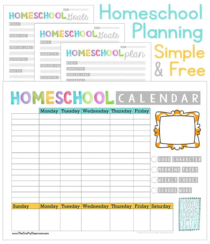 Free Printable Homeschool Planner Templates Printable Download