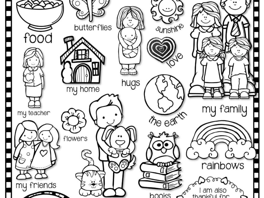 Free Printable I Am Thankful For Coloring Pages Printable Templates Free