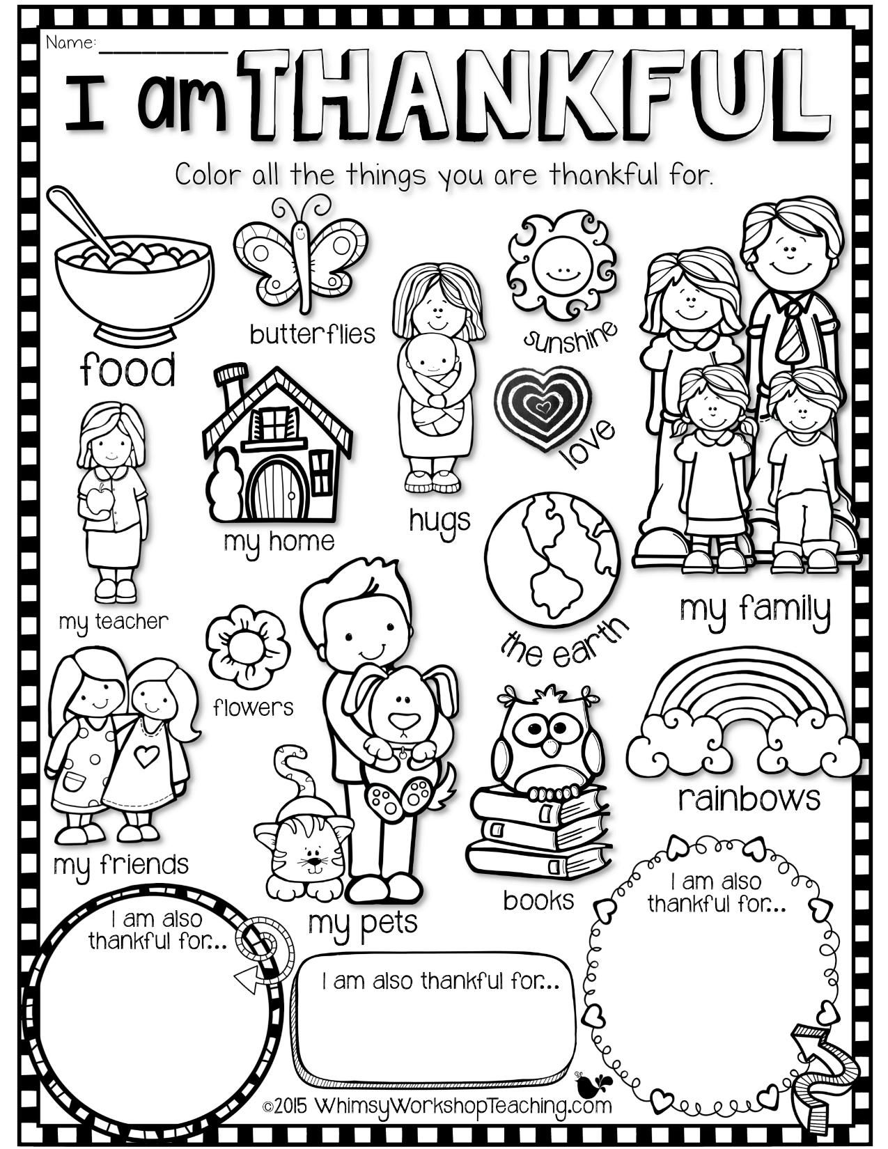 Free Printable I Am Thankful For Coloring Pages Printable Templates Free