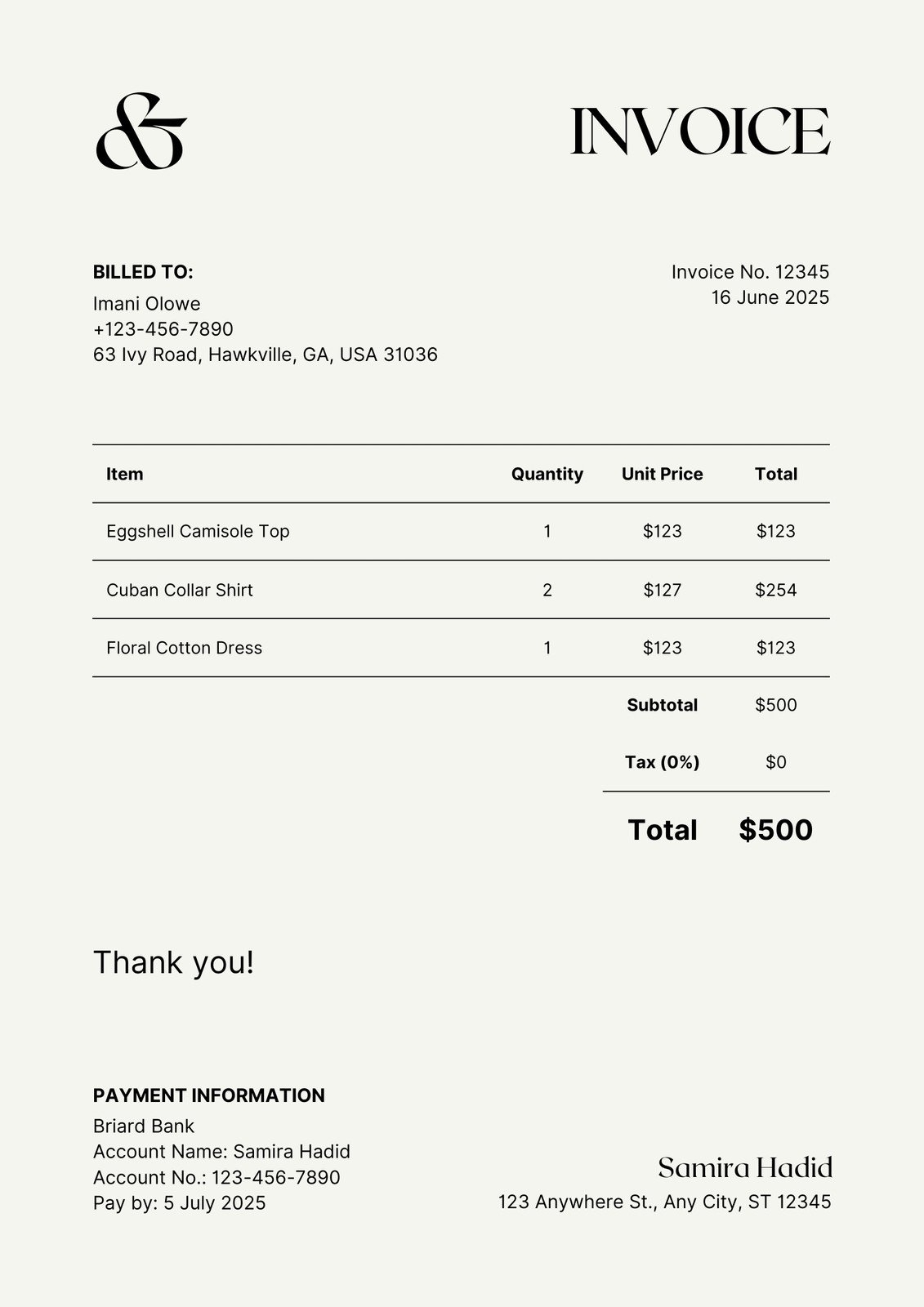 Free Printable Invoice Template Download Printable Templates Bilarasa