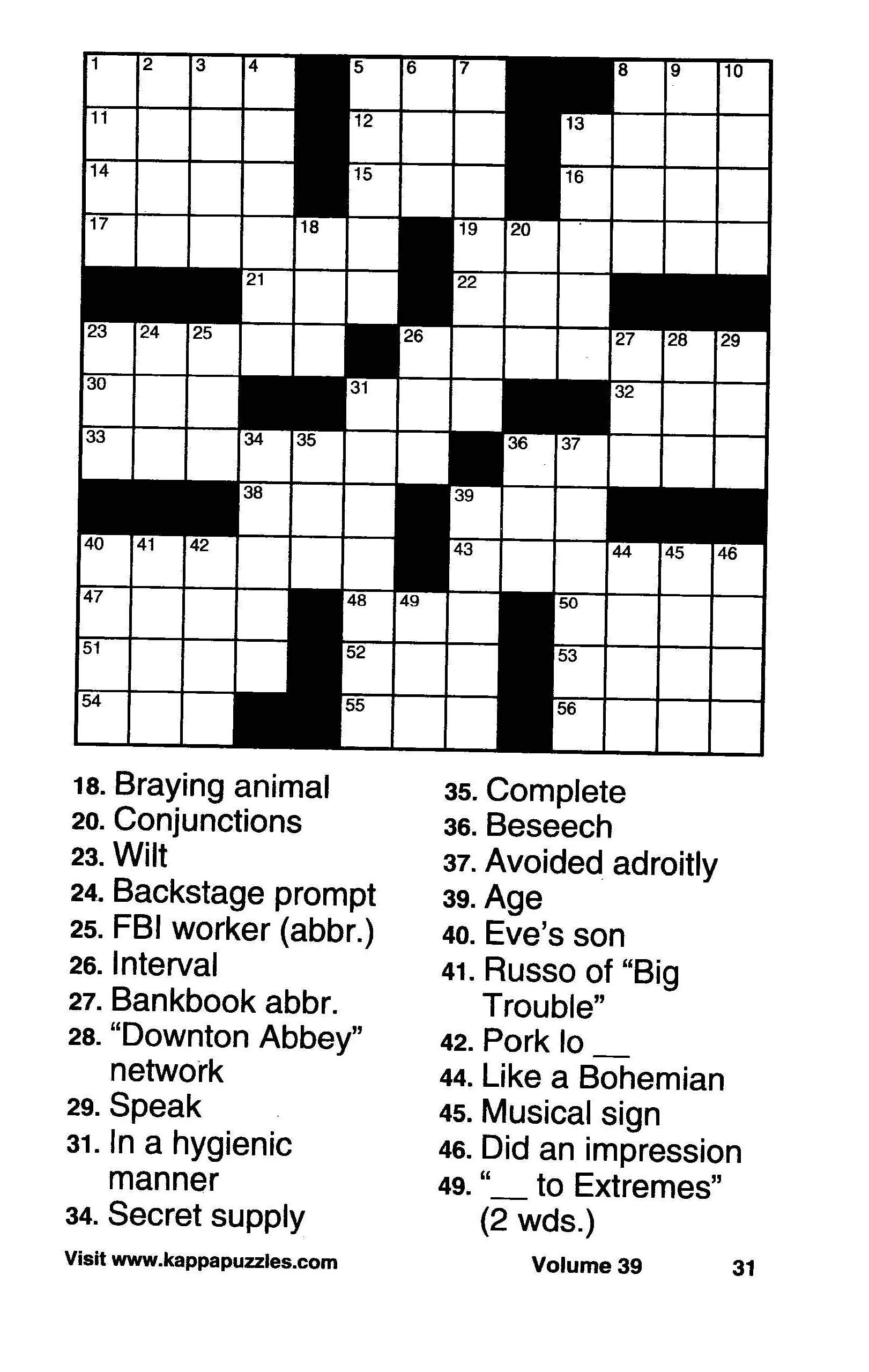 Free Printable Large Print Crossword Puzzles Printable Templates Free Printable Large Print Crossword Puzzles Printable Templates