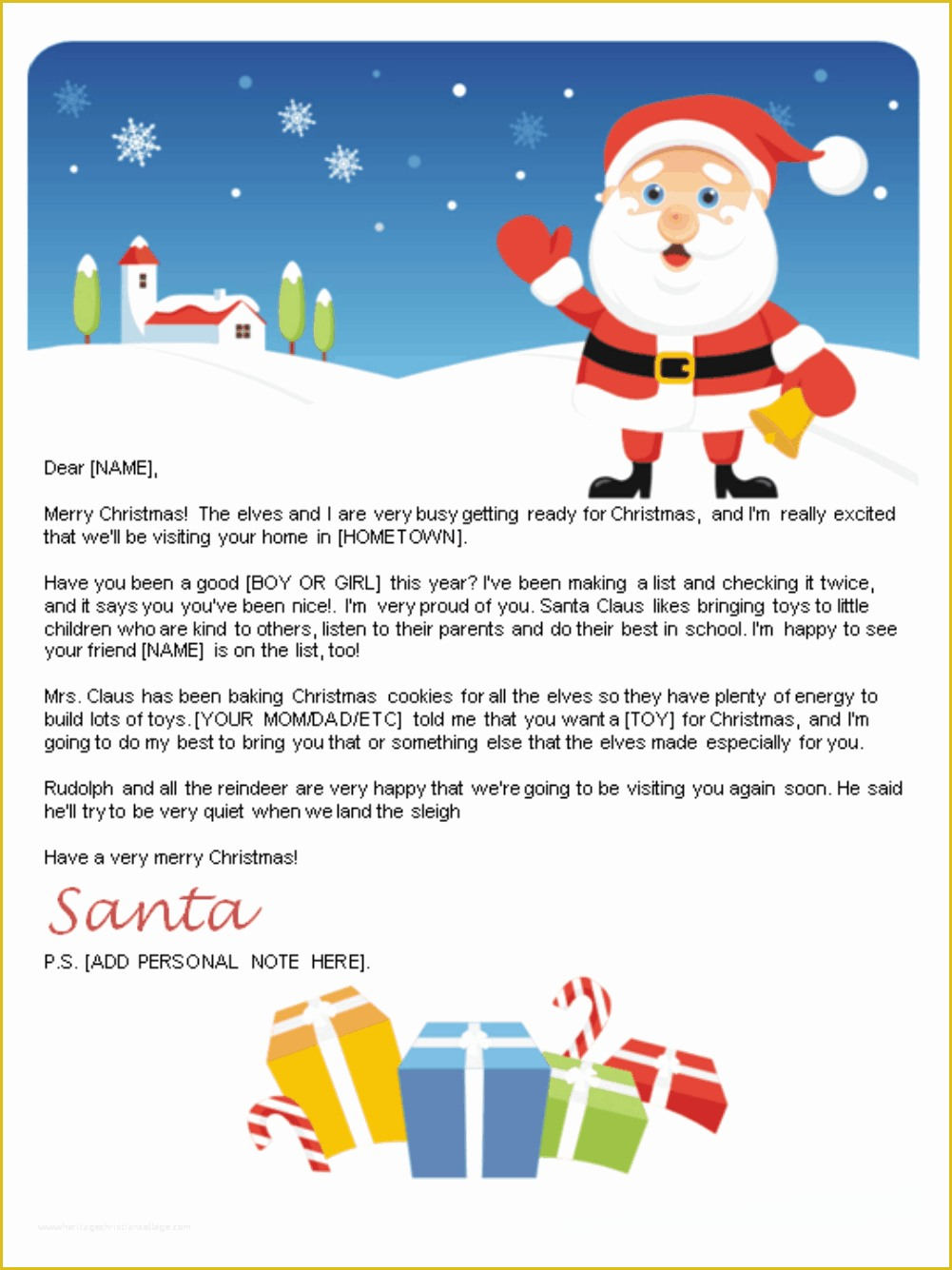 Free Printable Letter From Santa Word Template Of Best 25 Letter From 