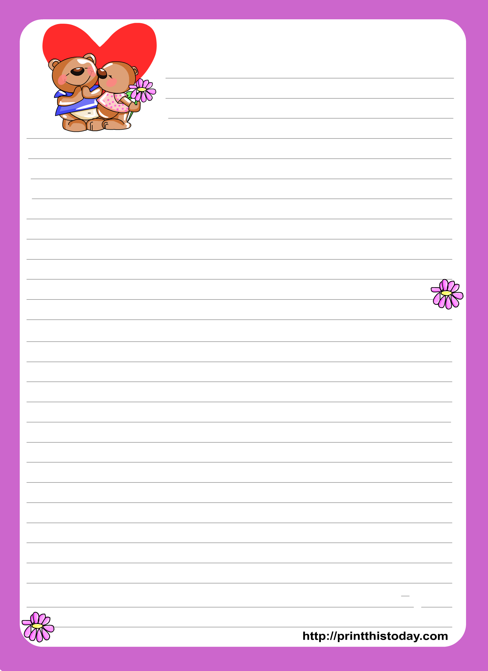 Free Printable Love Letter Template