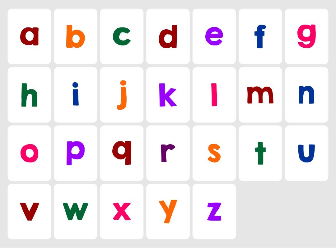 Free Printable Lower Case Letters