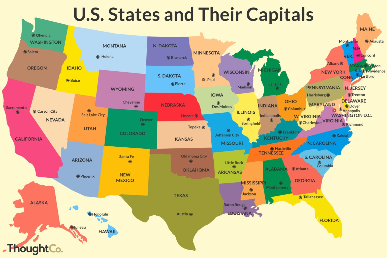 Free Printable Map Of The United States With Capitals This Map Shows 50 
