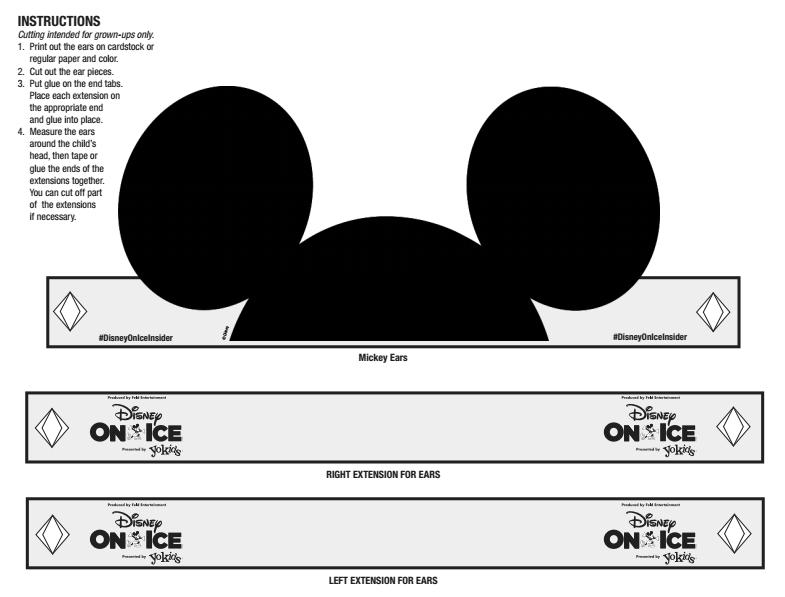 Free Printable Mickey Mouse Ears Template