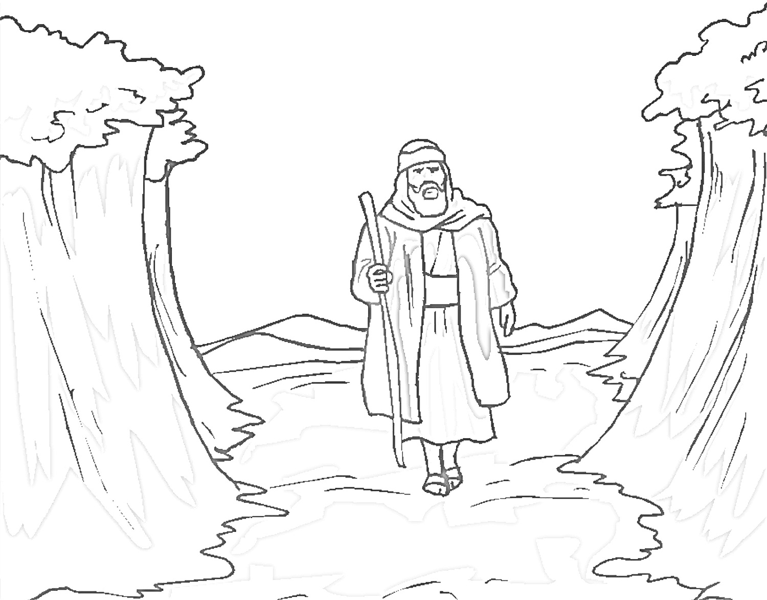 Free Printable Moses Coloring Pages For Kids