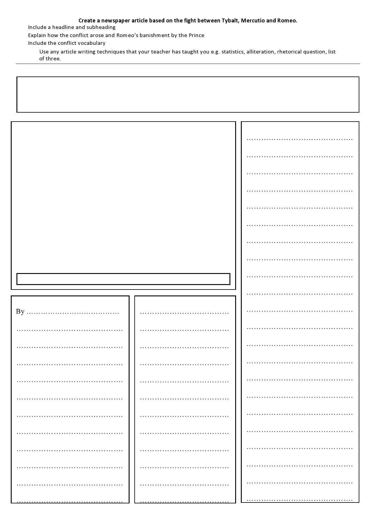 Free Printable News Article Template Printable Templates
