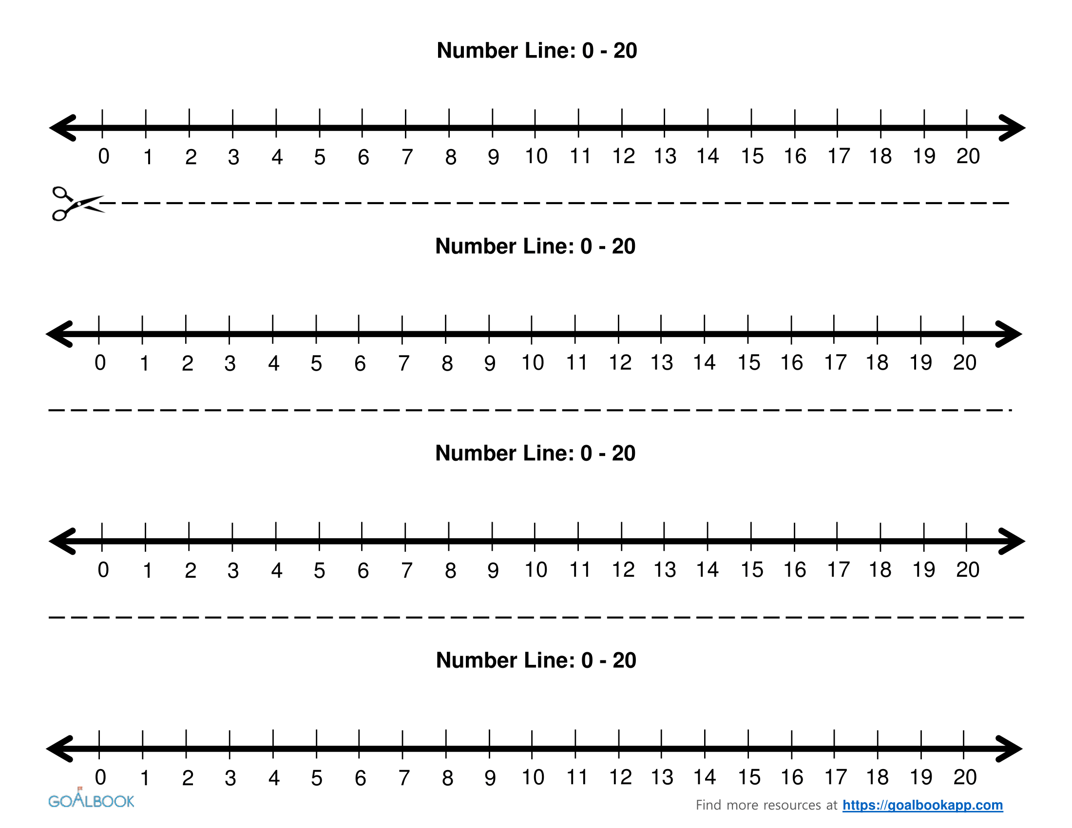 Free Printable Number Line 0 20 Fanny Printable