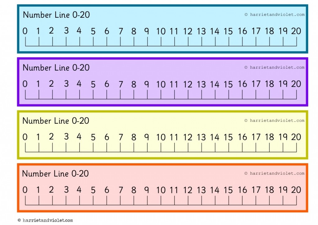 Free Printable Number Line 0-20