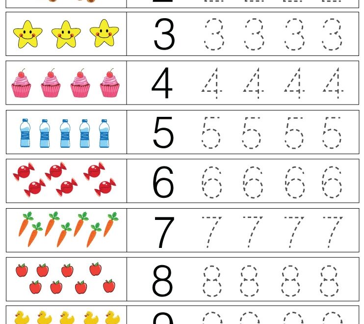 Free Printable Number Tracing Worksheets