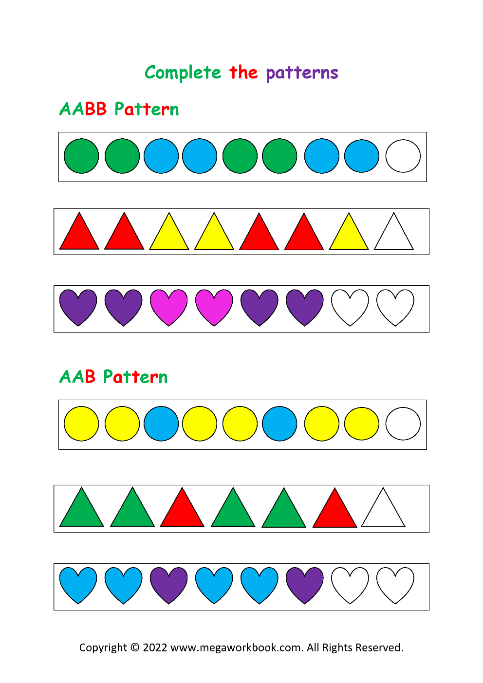 Pattern Practice Free Printable