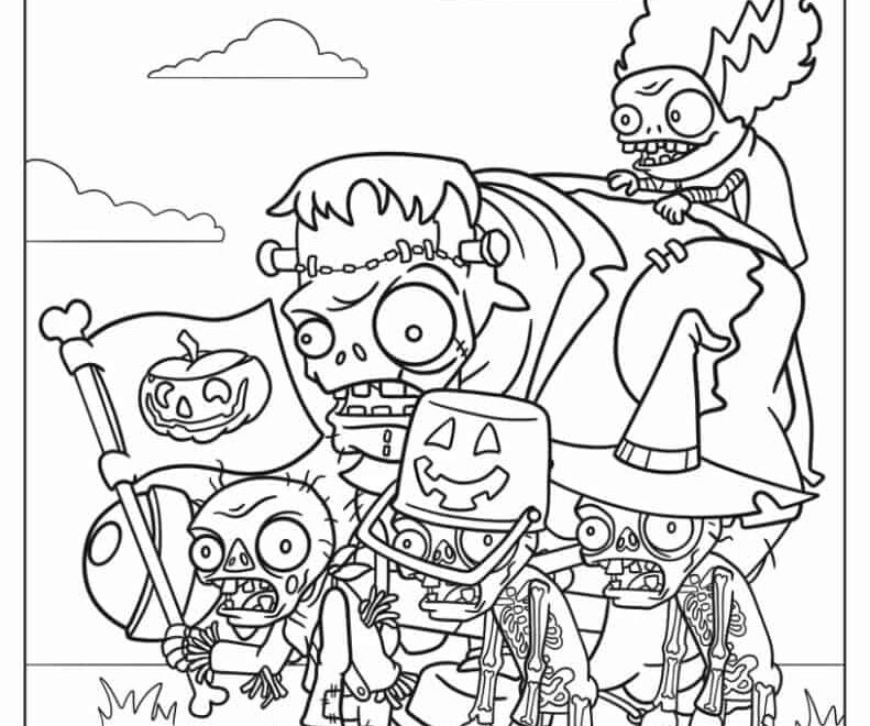 Free Printable Plants Vs Zombies Coloring Pages Free Printables Hub