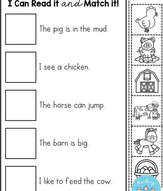 Free Printable Pre K Grade Reading Worksheets