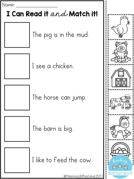 Free Printable Pre K Grade Reading Worksheets
