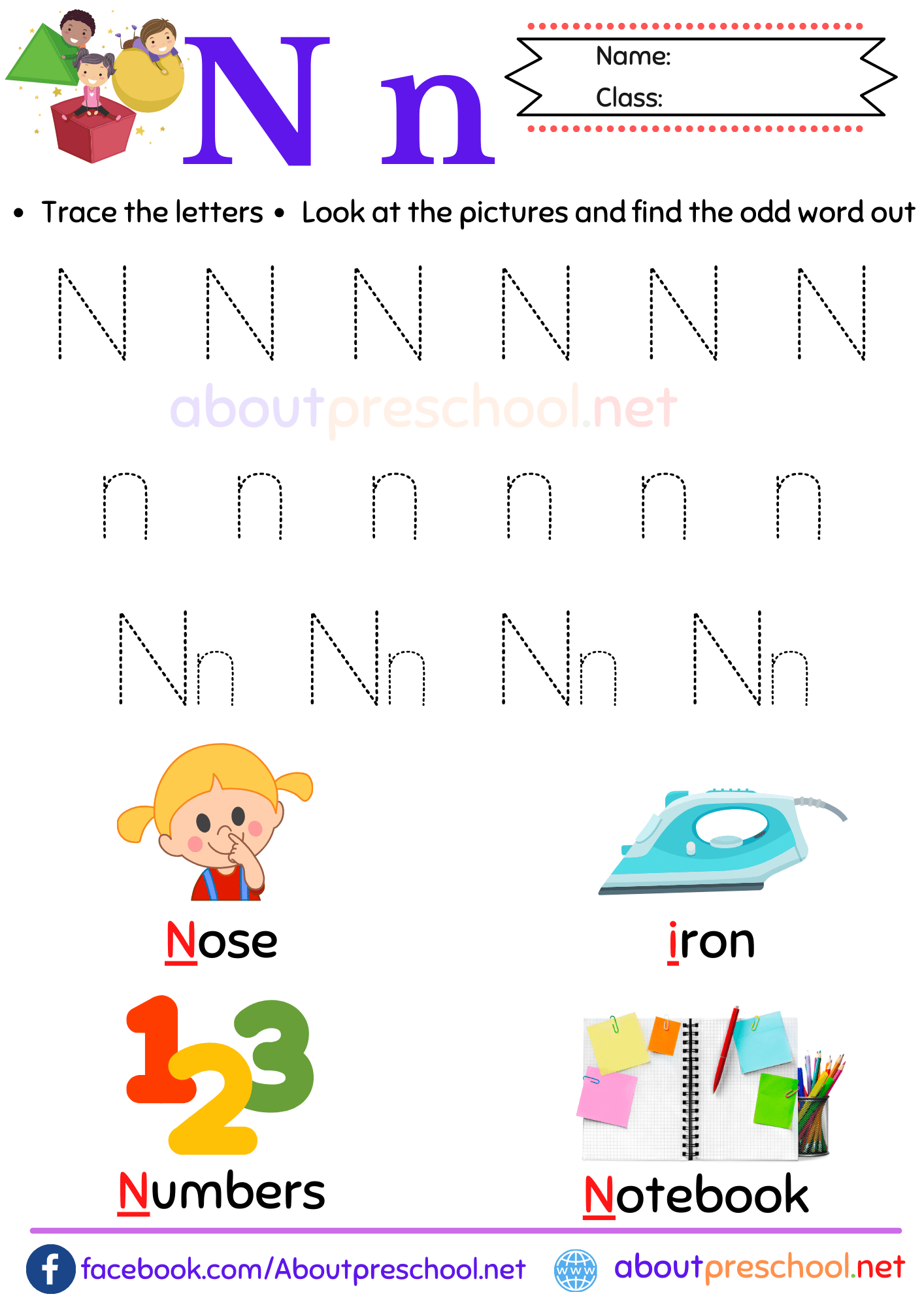 Free Printable Preschool Letter N Worksheets About Preschool