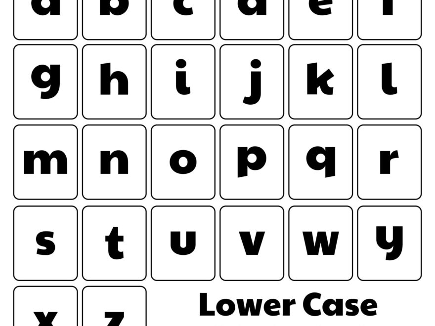 Free Printable Printable Lowercase Alphabet Flash Cards