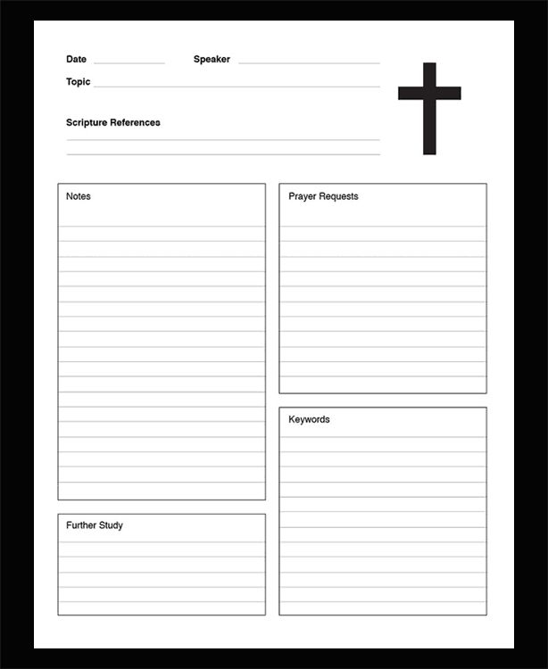 Free Printable Sermon Notes Template