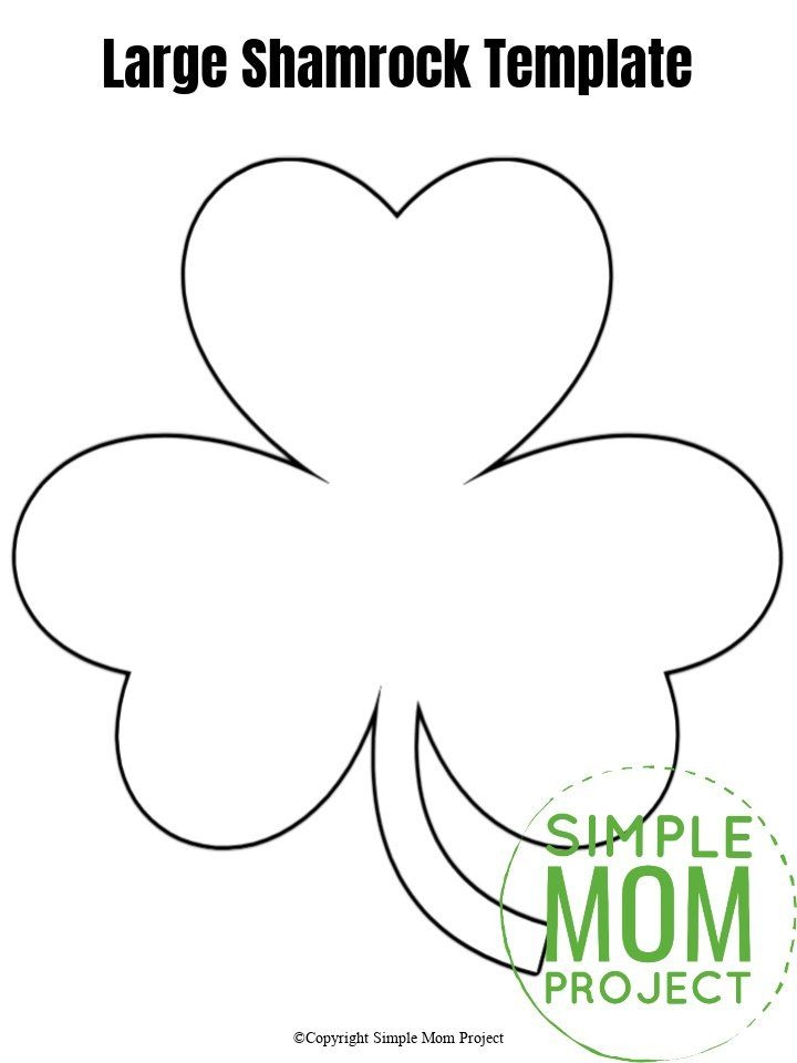 Free Printable Shamrock Templates In Small Medium And Large St 
