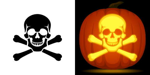 Free Printable Skull And Crossbones Stencil For Pumpkin Carving