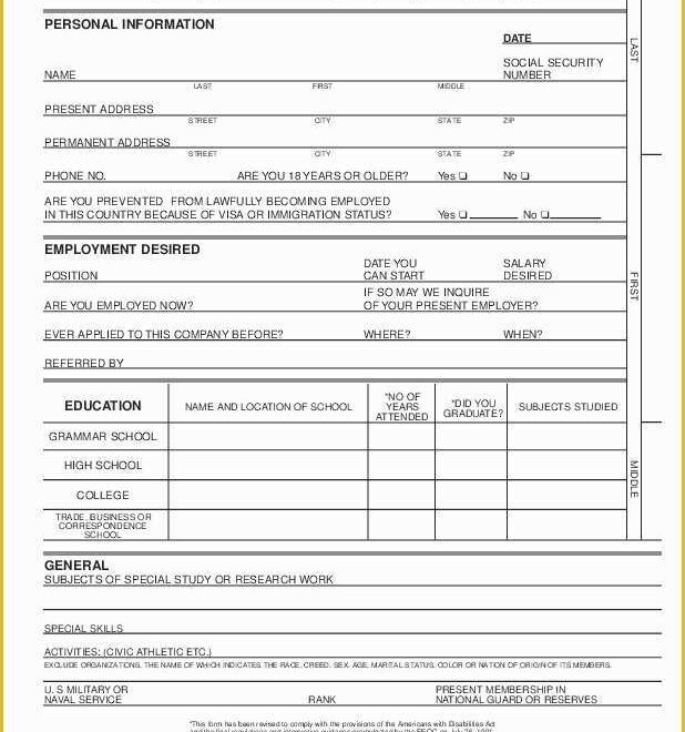 Free Printable Spanish Job Application Printable Application