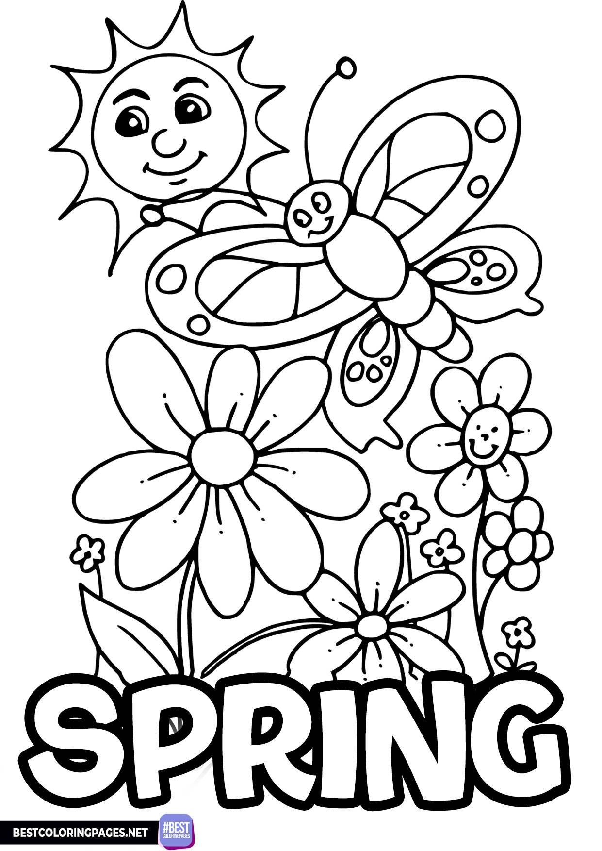 Free Printable Spring Coloring Page Free Printable Coloring Pages Free Printable Spring Coloring Page Free Printable Coloring Pages
