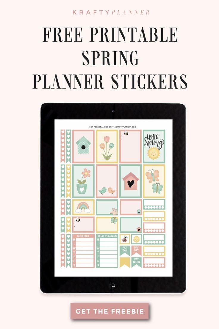 Free Printable Spring Planner Stickers Artofit