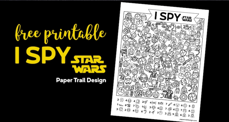 Free Printable Star Wars I Spy Party Game Paper Trail Design